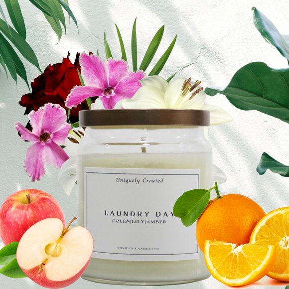 handcrafted Accents Laundry Day Candle Scented Candles Natural